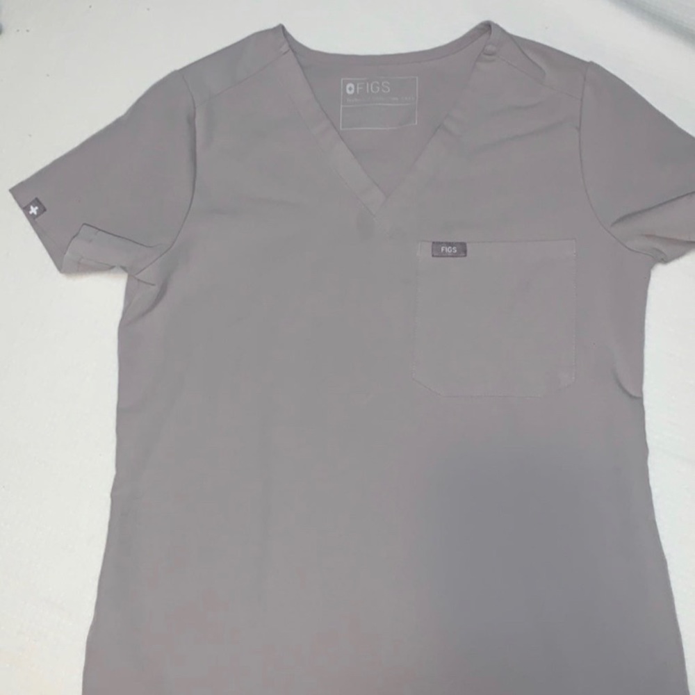 XXS fig scrub top slate
